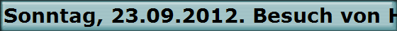 Sonntag, 23.09.2012. Besuch von Hans Busche in seiner Wohnung in K�ln-Merheim.