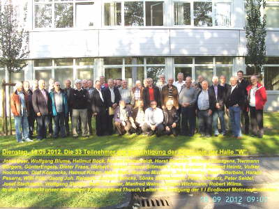 Dienstag, 18.09.2012. 34 ehemalige Ford MA besichtigten die FOX-Linie in der Halle "W".