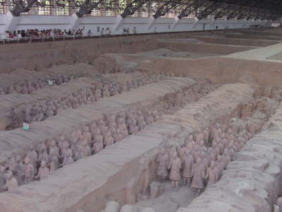 Donnerstag, 07.08.08. Die 35 km �stlich von Xian entdekte Terrakotta-Armee