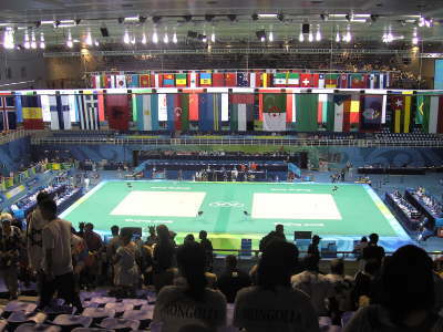 Samstag, 09. bis Freitag, 15.08.08. Die Judowettk�mpfe im 'University of Science and Technology Beijing Gymnasium"