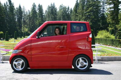 Detroit Auto Show Januar 2010. BEV Modell Tango von Commuter Cars Washington.