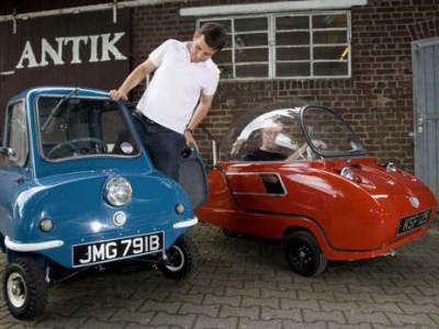 Das kleinste Auto der Welt PEEL P50. Antrieb durch E-Motor.
