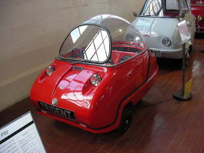 Das kleinste Auto der Welt PEEL P50. Antrieb durch E-Motor.